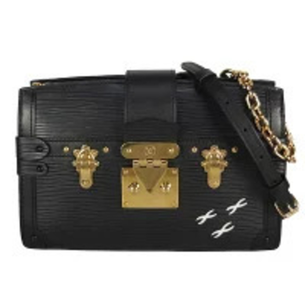 Louis Vuitton Trunk Clutch Shoulder Bag Noir Black Epi Leather